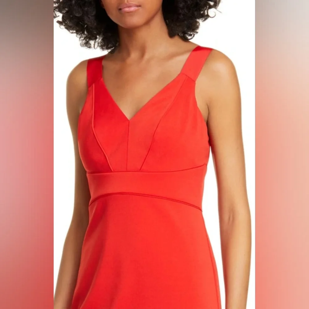 Ted Baker London Trixxie Panel Body-Con Dress Size 2 - RED - Worn Twice - Picture 5 of 5